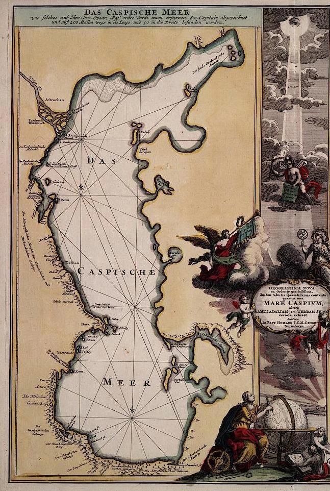Карта Каспийского моря, 1720 год