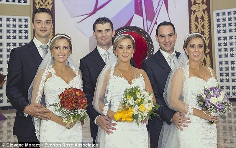 В Бразилии сестры-тройняшки «сообразили на троих» и вышли замуж в один день