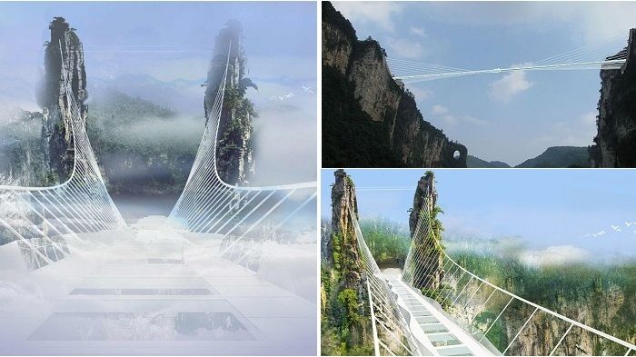 В Китае завершается строительство самого длинного стеклянного моста