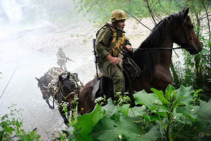 Тувинские лошади заступают на службу к горным стрелкам