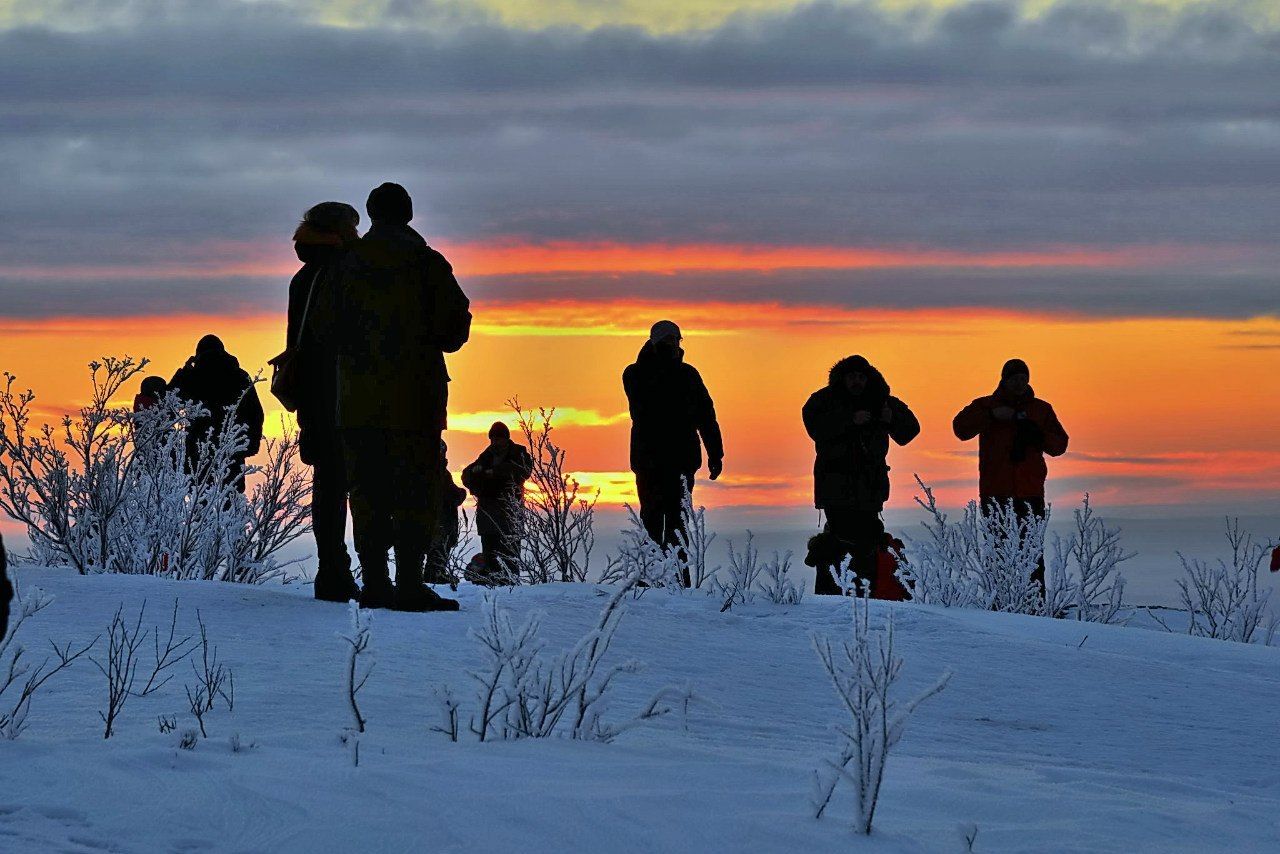 Жители Мурманска встретили первый рассвет после полярной ночи