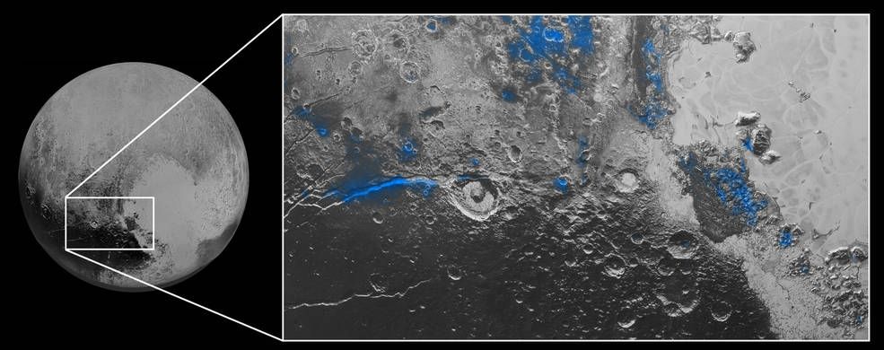 Голубое небо на Плутоне и следы озер на Марсе обнаружили аппараты NASA 