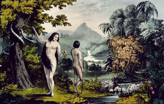 АДАМ И ЕВА в райском саду