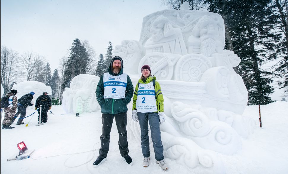 Самый высокогорный парк снежных скульптур появился в Сочи 
