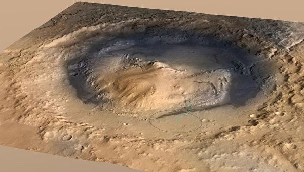Ученые объяснили, как возникли курганы в кратерах на Марсе 