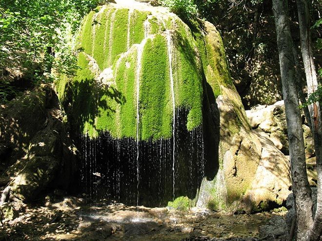 Водопад «Серебряные струи», до обрушения