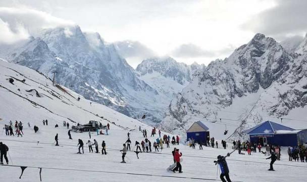 День снега отмечают на курортах Северного Кавказа