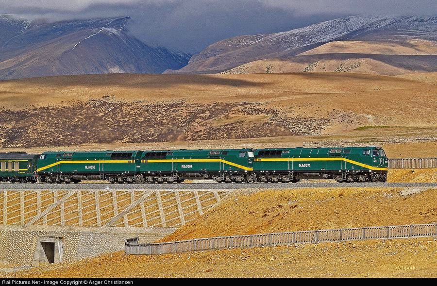 Цинхай-тибетская железная дорога в Китае
